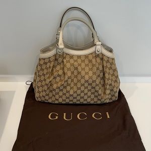 Gucci Monogram Small Sukey Tote Off White